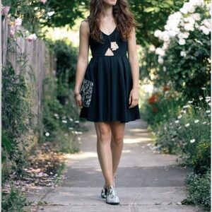 Black Swan Cutout Ponte Dress